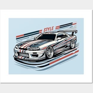 Sport Car Turbo Style Posters and Art